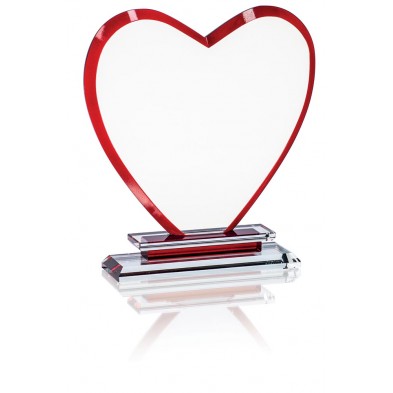 Hjerteformet Glasstatuetter # 160 - 200 mm