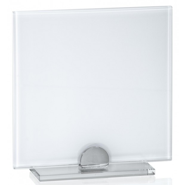 Firkantede Glasstatuetter med Hvidt Glas # 160 - 200 mm