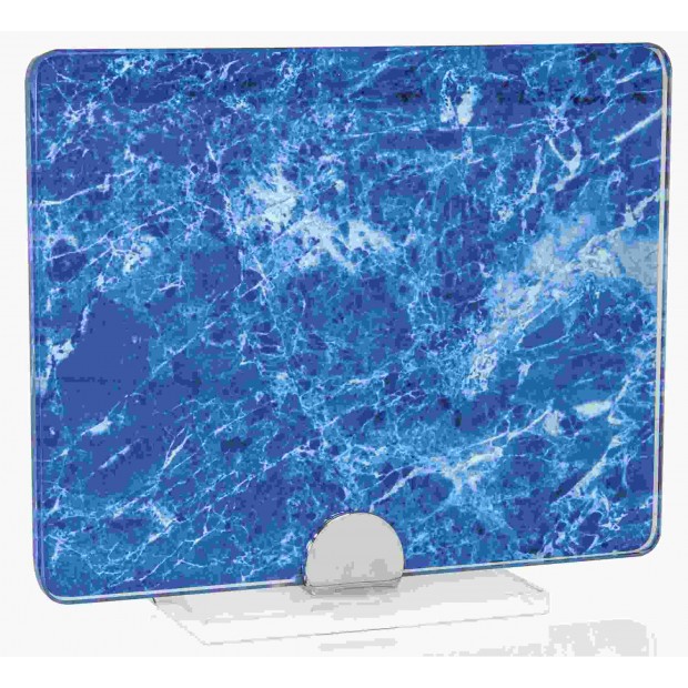 Firkantede Glasstatuetter i Blå # 170 - 200 mm