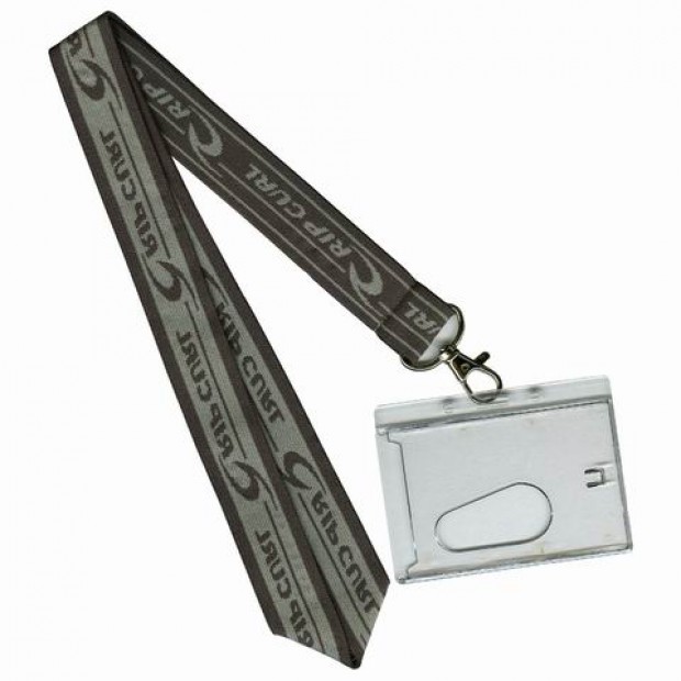 Vævet Logo med Kortholder i Hård Plast